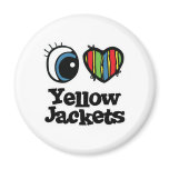 I Love (Heart) Yellow Jackets Refrigerator Magnet