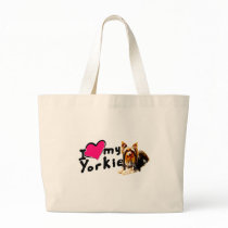 I love (heart) Yorkies bags by corebeammusic I love (heart) Yorkies bags