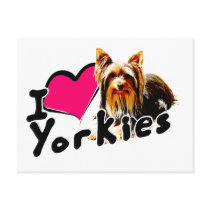 I love (heart) Yorkies postcards by corebeammusic I love (heart) Yorkies postcards