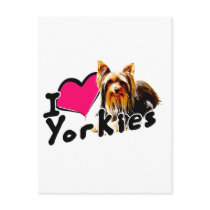 I love (heart) Yorkies postcards by corebeammusic I love (heart) Yorkies postcards