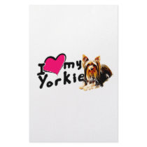 I love (heart) Yorkies stationery by corebeammusic I love (heart) Yorkies stationery