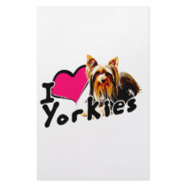 I love (heart) Yorkies stationery by corebeammusic I love (heart) Yorkies stationery