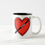 I Love Heart You Two-Tone Coffee Mug