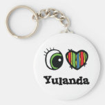 I Love (Heart) Yulanda Key Chains