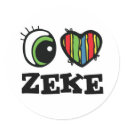 I Love (Heart) Zeke stickers