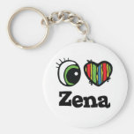 I Love (Heart) Zena Keychain