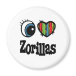 I Love (Heart) Zorillas Fridge Magnets