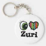 I Love (Heart) Zuri Keychains