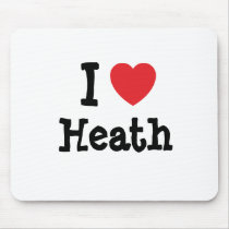 I love Heath heart custom personalized mousepads