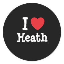 I love Heath heart custom personalized stickers by funnycustomtshirts I love Heath heart custom personalized stickers