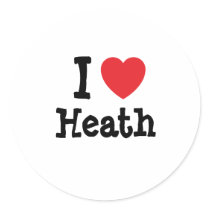 I love Heath heart custom personalized stickers by funnycustomtshirts I love Heath heart custom personalized stickers