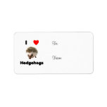 I love hedgehogs address label