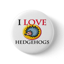I Love Hedgehogs buttons