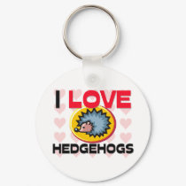 I Love Hedgehogs keychains