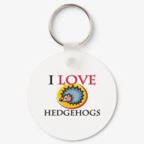 I Love Hedgehogs keychains