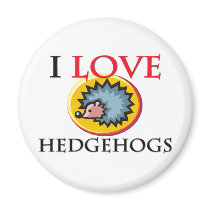I Love Hedgehogs Refrigerator Magnet