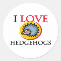 I Love Hedgehogs Sticker