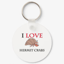I Love Hermit Crabs keychains
