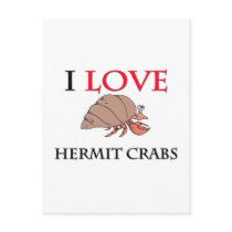 I Love Hermit Crabs postcards