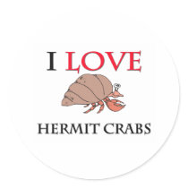 I Love Hermit Crabs stickers