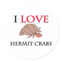 I Love Hermit Crabs stickers