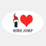 I Love High Jump Design Sticker