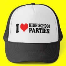 I love high school parties hats
