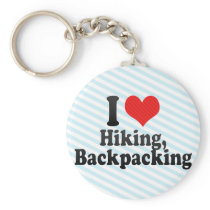 I Love Hiking, Backpacking Key Chain