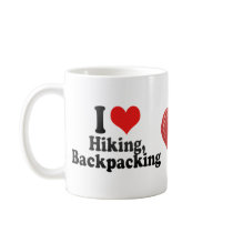 I Love Hiking, Backpacking Coffee Mug