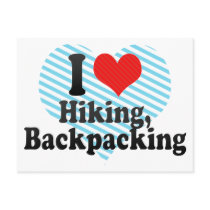 I Love Hiking, Backpacking Post Card