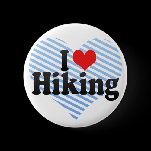 I Love Hiking Pin