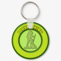 I LOVE HIKING keychains