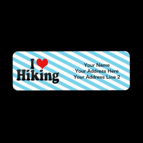 I Love Hiking Return Address Labels