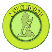 I LOVE HIKING stickers by dgpaulart I LOVE HIKING stickers