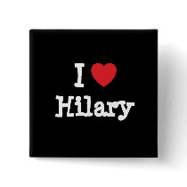 I love Hilary heart T-Shirt buttons