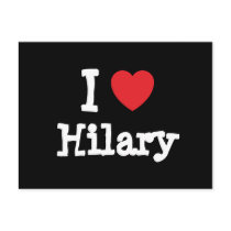 I love Hilary heart T-Shirt postcards