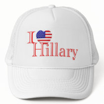 I Love Hillary Hat by WakadyWak I Love Hillary Hat