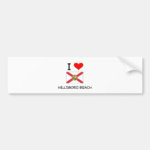 I Love HILLSBORO BEACH Florida Bumper Stickers