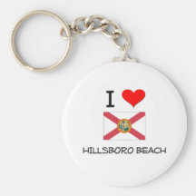 I Love HILLSBORO BEACH Florida Keychain