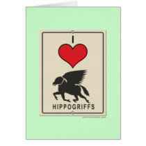 I Love HIppogriffs Greeting Card