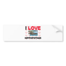 I Love Hippopotami bumper stickers