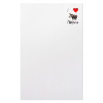 I Love Hippos (2) Personalized Stationery