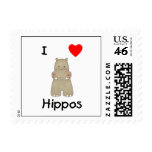 I Love Hippos (3) Stamps