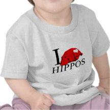I Love Hippos Baby's T Shirt