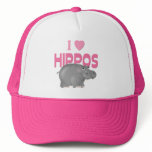 I Love Hippos Hat