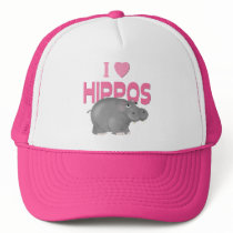 I Love Hippos Hat