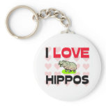 I Love Hippos keychains
