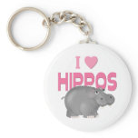 I Love Hippos keychains