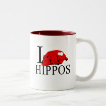 I Love Hippos Mugs