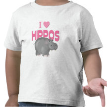 I Love Hippos T Shirts